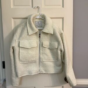 Love for Humanity Cream Sherpa Jacket